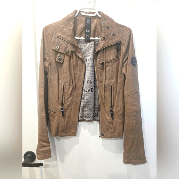 Moto style leather jacket - Picture 1 of 4